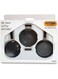 Hawkins Futura Cookware 3 Pieces Toy Kitchen Set - Toy Deep-Fry Pan, Toy Frying Pan, Toy Tava for Kids, Black (CWMIN)