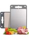 Double-Sided Cutting Board - Food-Grade Stainless Steel &amp; Natural Wheat Straw, Large Durable and Food-Safe Surface, Easy-to-Clean Design for Home and Professional Kitchen Use