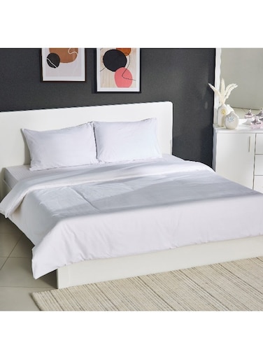 Box Ballina 3-Pieces Solid Cotton Queen and King Duvet Cover Set 220 x 220 cm
