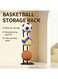 three-tier ball storage rack, soccer ball rack, garage ball storage rack, ball holder, durable display rack, suitable for basketballs, soccer balls and volleyballs, sturdy metal material, suitable for home and garage use.