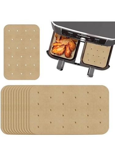 100Pcs Air Fryer Paper Disposable Non-Stick Oil-proof Paper Kitchen Baking Micro-wave Barbecue Oven Fryer Papers