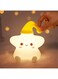 One Fire Silicone Rechargeable Battery Cute Stars Night Light for Kids