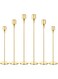 Loiisgy 6Pcs Gold Candle Holders, Tall Candle Holder for Long Candles, Metal Gold Taper Candle Holder for Wedding, Dinning, Party, Decor Centerpieces for Table Manners