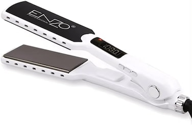 PrecisionWare Enzo EN-5050 Professional Nano Titanium Hair Straightener, Flat Iron With 4 Bottles Of Coconut Oil, Advanced Heat Technology, Adjustable Temperature Settings, Intl Version