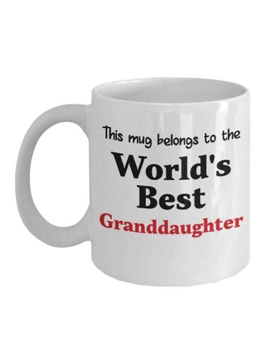 Best Granddaughter Printed Coffee Mug White/Black/Red