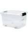 Esqube Trunk Plastic Storage Box with Locakable Lid -42 litre, transparent