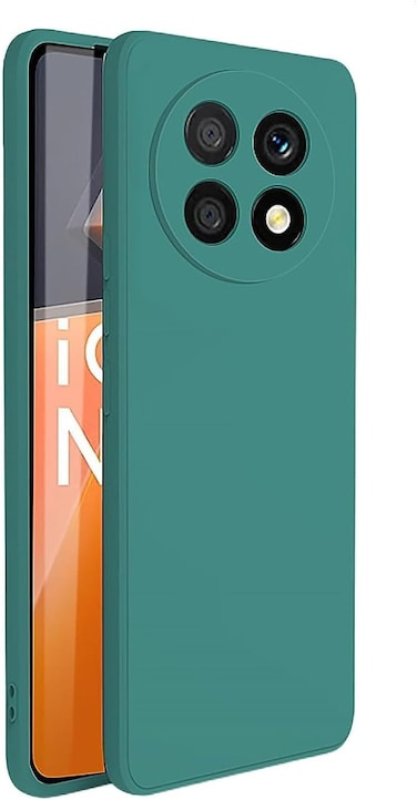 Case for Huawei nova 12i 2024, Liquid Gel Rubber Bumper Case Nova 12i with Soft Microfiber Lining Cushion Slim Hard Shell Shockproof Protective Cover for Huawei nova 12i 2024 (Green)