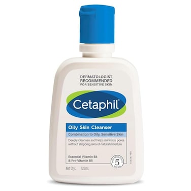 Cetaphil Oily Skin Cleanser, Foaming Face &amp; Body Wash for Men &amp; Women With Combination to Oily and Sensitive Skin, Unscented, 125ml