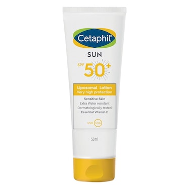 Cetaphil Sun Liposomal Lotion SPF 50+ Moisturizing Sunscreen For Face &amp; Body With Sensitive Skin, Unscented, 50ml
