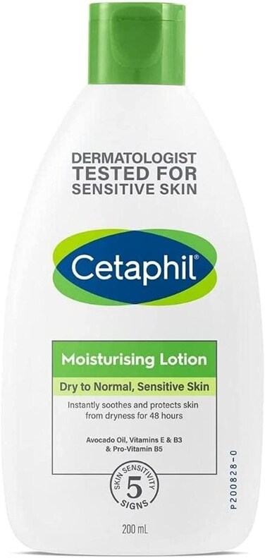 Cetaphil Moisturizing Lotion, Face &amp; Body Moisturizer For Men &amp; Women, Normal To Dry Sensitive Skin, Unscented, 200ml