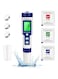 HJB VISSO Digital PH Meter, 5 in 1 PH/EC/TDS/Salinity/Temp Meter for Water, High Accuracy Digital Multi-Function Water Testing Kits for Water, Fish Tank, Pools and Hydroponics