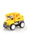 Kikibebe Friction Truck Set &ndash; 2 Random Style Pull-Back Engineering Vehicles With Inertial Drive &ndash; Interactive Educational Toy &ndash; Grey &amp; Yellow