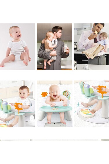 Kikibebe 2-In-1 Baby Fitness Dining Chair With Piano &ndash; Multicolor