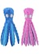 HGB Squeaky Dog Toys, Octopus No Stuffing Crinkle Plush Pet Training and Entertaining, Durable Interactive Chew Toys for Puppy Teething, Small, Medium, and Large Dogs, 2 Pack