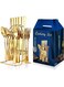 Silverware Set,Tableware,24 Piece Flatware Set With Stand,Stainless Steel Kitchen Utensils Set for 6,Mirror Polished Cutlery Set,Spoon and Fork Set Knife Silverware(Gold)