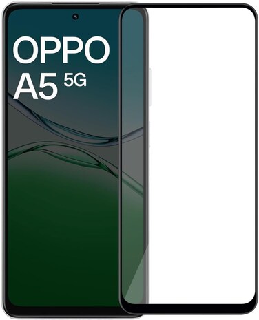Screen Protector Designed for Oppo A5 5G, Full Glue, Bubble Free, Anti-Scratch, Anti-Fingerprint, 9H Hardness 3D Curved Edge Tempered Glass Screen Protector for Oppo A5
