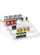 PMMASTO Widen Tiered Spice Rack, Seasoning Organizer, Clear Acrylic Vertical Shelves Can Organizer for Countertop, Cabinet, Pantry, Kitchen Organization and Storage - 5 Tier