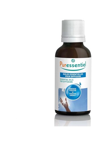 Puressentiel Essential Oils for Diffusion   Infused with Positive Energy Blend  For Inhalation, Massage, Bath   Herbal plant scented oil   Undiluted   30ml