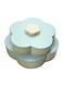 Petal-Shape Rotating Snack Tray Blue 27x14.5x27cm
