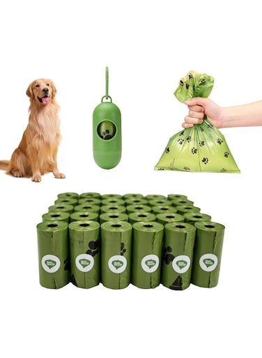 Cranviech 30 Rolls-450pcs Dog Poop Bag, Pet Waste Bags with Leash Doggie Clip and Waste Bag Dispenser, Durable &amp; Strong Puppy Potty Carrier, Small Animal Cats Doggy Bag Dispenser with Carabiner Clip