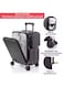 Luxury Multi-Function Boarding Suitcase with Anti-Fall Zipper Double-Opening Front Cover USB Aluminum Frame Durable Luggage