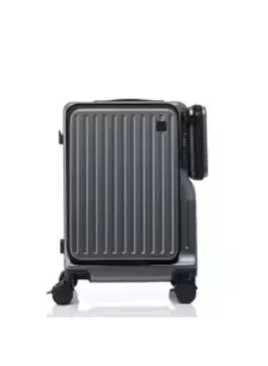 Luxury Multi-Function Boarding Suitcase with Anti-Fall Zipper Double-Opening Front Cover USB Aluminum Frame Durable Luggage