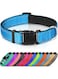 SWIUKPHE Reflective Dog Collar, Padded Breathable Nylon Pet Collar Adjustable for Medium Dogs, Sky Blue, M