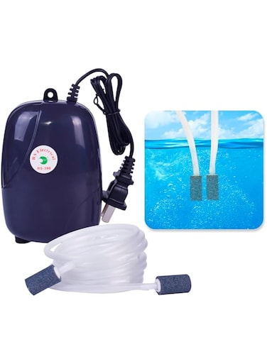 Beauenty Fish Tank Oxygen Airpump, Ultra Silent Oxygen Pump, Aquarium Oxygenating Pump, Small Airpump Oxygen for Aquarium, Pond, Hydroponics