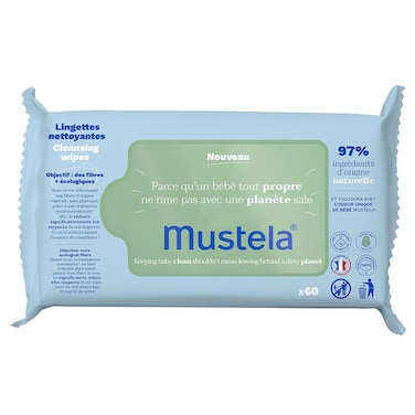 Mustela Baby Cleansing Wipes, Packs of 60's