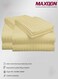 2-Set Fitted Bed Sheets + Pillow Covers, King/Queen/Double/Single Sizes, Color Cream