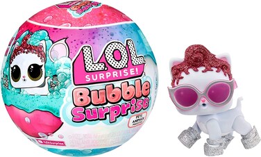 L.O.L. Surprise! Surprise Bubble Pets Collectible Toy, Random Doll, Pet &amp; Accessories With Foam Reaction, Warm Water Reveal, Unboxing Fun, Great Gift For Girls Boys Kids Ages 4+