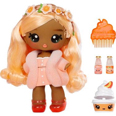 Yummiland Pia Peach Large Doll And Pet Lip Gloss Set