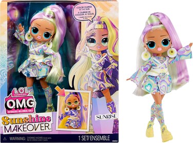 L.O.L. Surprise! Omg Sunshine Makeover Sunrise Fashion Doll, Color Change Effect, Removable Outfit, Poseable Arms &amp; Legs, 10&rdquo; Tall &ndash; Perfect For Indoor Play &amp; Vacation Fun