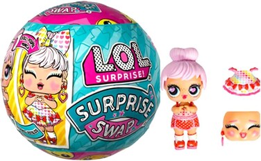 L.O.L. Surprise! Swap Tots Doll with 2 Looks In 1, 7 Surprises &amp; Water Reveal Expression, Limited Edition Collectible Gift For Girls Age 3+, Random Selection, 3 Inches