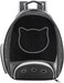 Petstranaut BackPack Bobble Cat Face Black