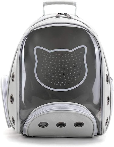 Petstranaut BackPack Bobble Cat Face Gray