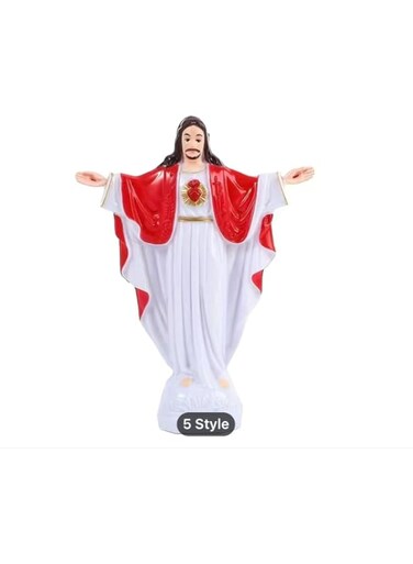 Jesus Statue Small - Decorative Lifelike Resin Jesus Statue,Religious Statues, Christ Statue for Bathroom, Desktop, Bedside Table, Bedroom, MantelJesus statue aizan