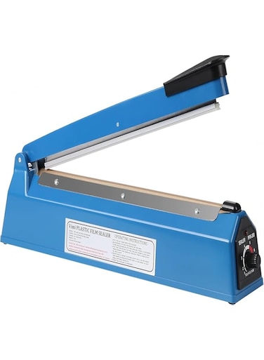 Impulse Heat Sealer Manual Bags Sealing Machine 8 Inch for Plastic PE PP with Extra Replace Element Grip