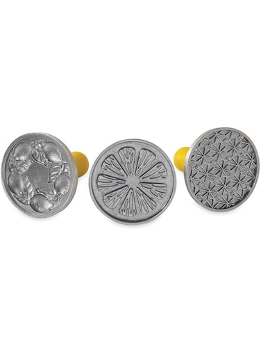 Nordic Ware Cookie Stamps, Set Of 3, Grey/Yellow