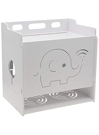 ANMOO Floating Shelves Wall Shelves Wifi Set Rack Storage Box wall mounted shelves for Bedroom Living Room Kitchen(Medium-4 Layer)