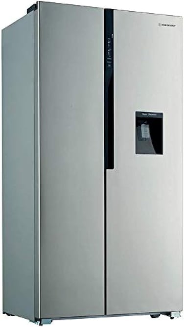 Westpoint 570L Gross/ 500L Net capacity Side By Side Refrigerator With Water Dispenser, No Frost Technology with Twin Cooling, Recessed Handle, Energy Efficient, Stainless Steel Finish Model WSKN-5517-ER
