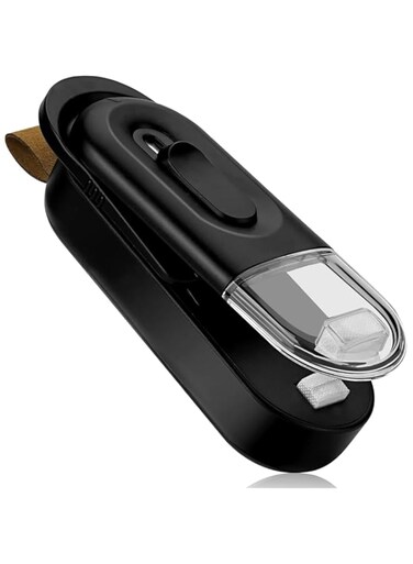 Mini Bag Sealer, 2 in 1 Bag Sealer Heat Seal with Cutter, Portable Vacuum Sealer, Handheld Bag Resealer Machine with Lanyard, Portable Resealer Machine for Plastic Bags Food Storage Snacks Freshness