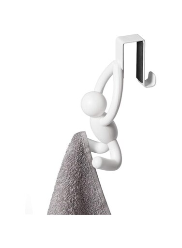Umbra Buddy Over The Cabinet Double Hook, Set of 2, 2 Pack, White