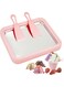 Wtrtr Ice Cream Roller Maker，Ice Cream Roll Dessert at Home，Ice Plate Ice Cream Roller Plate Anti-Griddle Pan with 2 Spatulas Easy Homemade Rolled Ice Cream, Frozen Treat Maker (Big Pink)