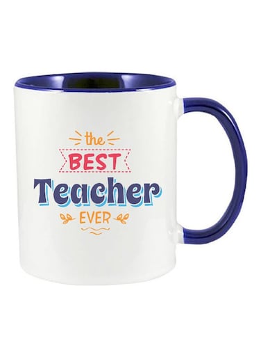 The Best Teacher Ever Mug Blue/White