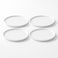 Cuisine Art EFE Bone China Side Plate 8 Inch (Set of 4)   Premium White Round Side Plates   Elegant Lightweight Bone China Plates for Snacks, Desserts, Daily Dining &amp; Hospitality Use