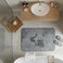 Ultra-Absorbent Memory Foam Bath Mat &ndash; 40x60cm Plush Grey Bathroom Rug with Non-Slip Backing &ndash; Quick-Dry Debossed Geometric Pattern &ndash; Soft Decorative Floor Mat for Shower &amp; Tub