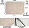 Ultra-Absorbent Memory Foam Bath Mat &ndash;40x60cm Ultra-Soft Beige Bathroom Rug with Non-Slip Backing &ndash; Quick-Dry Plush Geometric Texture &ndash; Decorative Floor Mat for Tub &amp; Shower