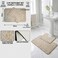 2-Piece Premium Memory Foam Bath Mat Set &ndash; 50x80cm Large Bathroom Rug &amp; Matching Contour Mat &ndash; Ultra-Soft Beige &ndash; Non-Slip, Quick-Dry &amp; Absorbent Floor Mats for Shower &amp; Toilet