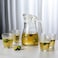 Cuisine Art Premium 5-Piece Hammered Glass Water Carafe &amp; Tumbler Set &ndash; 1.2L Glass Pitcher with Lid and Four 220ml Drinking Glasses &ndash; Glassware for Juice, Water &amp; Mocktails &ndash; Lead-Free Crystal Clear Finish